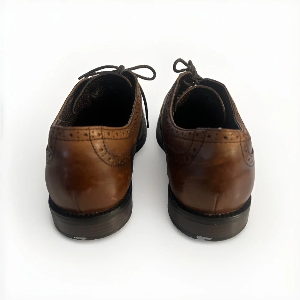 Chaps Men's Brown Leather Wingtips Oxford Size 12